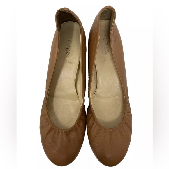 J CREW Women’s Tan Ballet Flats Slip on Shoes Size 8 Made in Italy - Picture 6 of 6